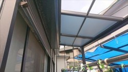 テラス屋根 台風被害 飛散