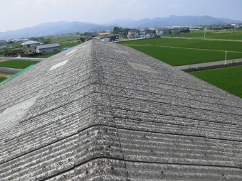 奥古閑現地調査屋根上写真