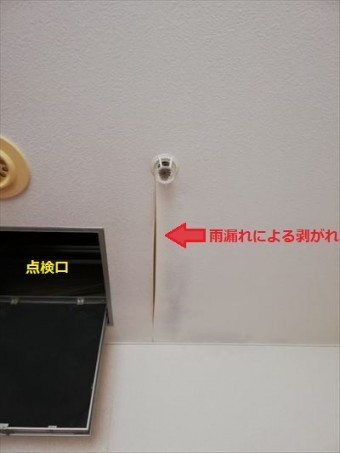 天井クロス 剥がれ 雨漏れ