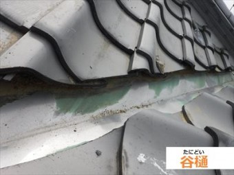 谷樋 漆喰除去