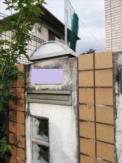 門柱 塗装 工事前