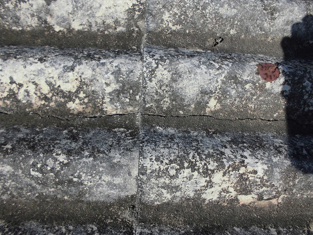 波板スレート現調クラック箇所