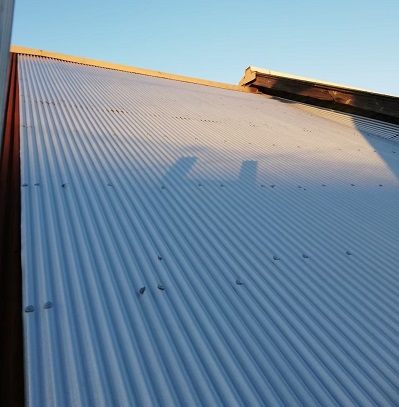 宇土市で雨漏りしたトタン屋根を補修工事　施工後