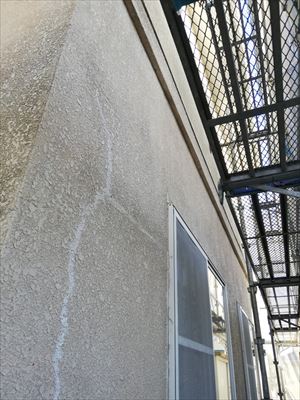 外壁塗装工事前　モルタル