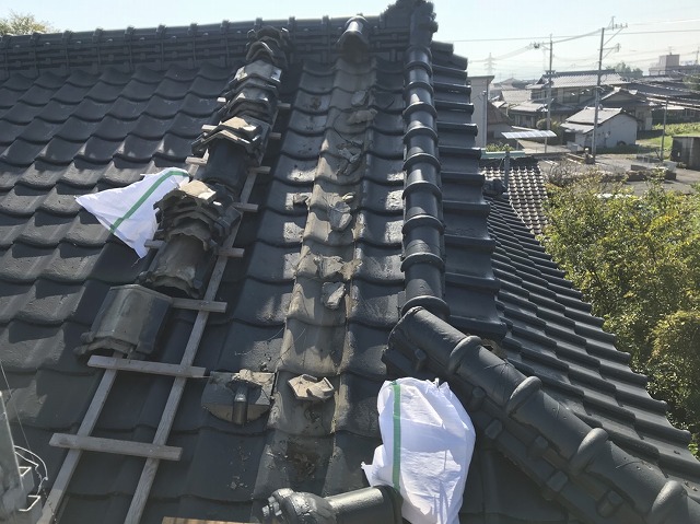 降り棟を撤去した写真