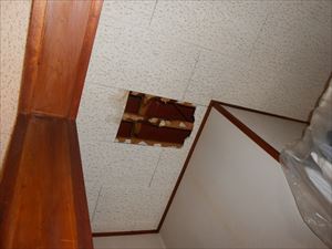 2階天井　雨漏れ箇所