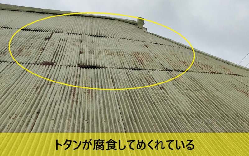 宇城市にて茅葺屋根にトタンを被せた屋根の雨漏り調査｜梁が腐食してシロアリ被害を受けていました