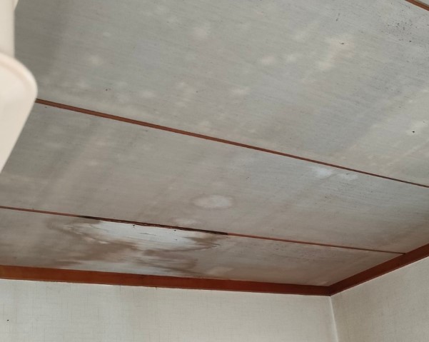二戸一住宅で天井が雨漏りしている