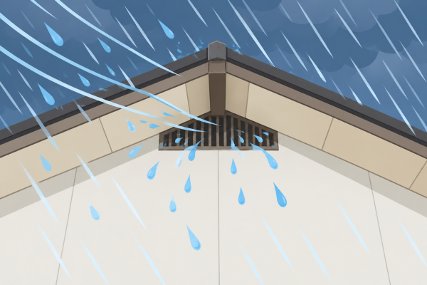 菊池郡大津町｜妻ガラリからの吹き込み雨漏り調査