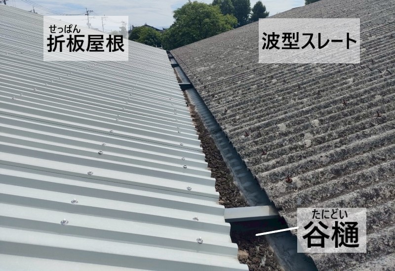 【熊本市東区】築60年会社倉庫の雨漏れを調査|屋根材の隙間や笠木板金の劣化が原因