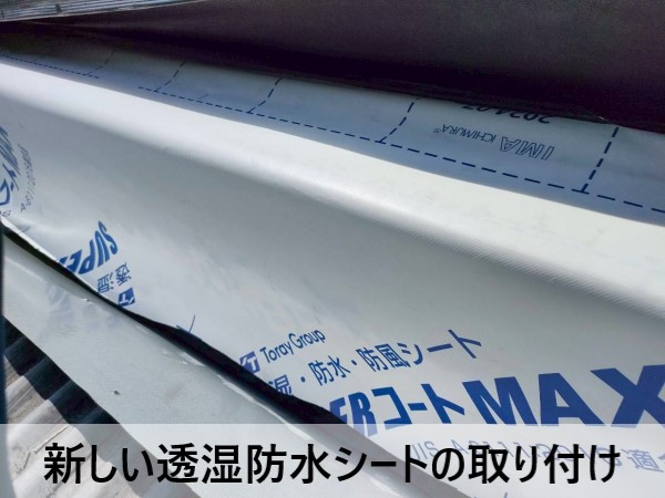【熊本市南区】箱樋の詰まりと板金浮きを修理|透湿防水シート貼り替えと落ち葉除けネットで雨漏り修理