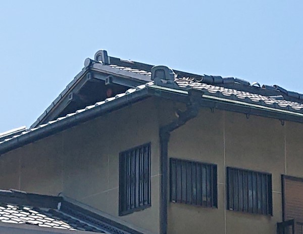 熊本市北区で棟瓦が崩壊し現地調査を行った住宅