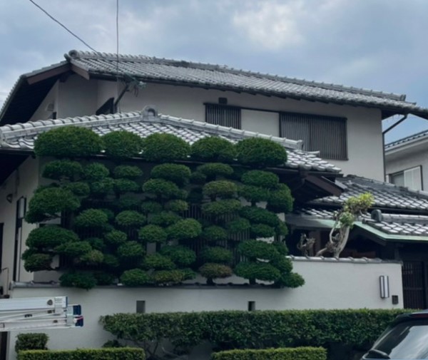 熊本市東区で瓦屋根の雨漏り調査を行った様子