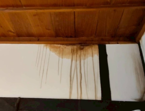 玉名市で茅葺き屋根の雨漏り調査を行った現場写真