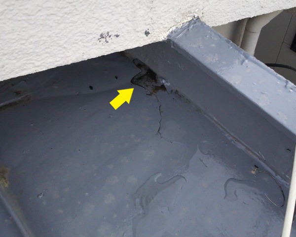 瓦棒屋根の塗装が劣化して雨漏りの原因になっている
