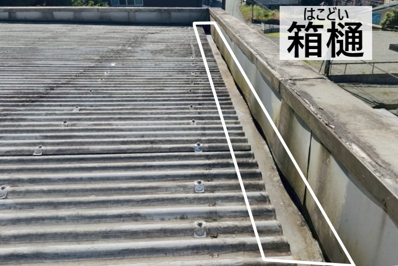 【熊本市南区】箱樋に枯れ葉が詰まり雨漏りが発生｜オーバーフローと板金の浮きが原因に！