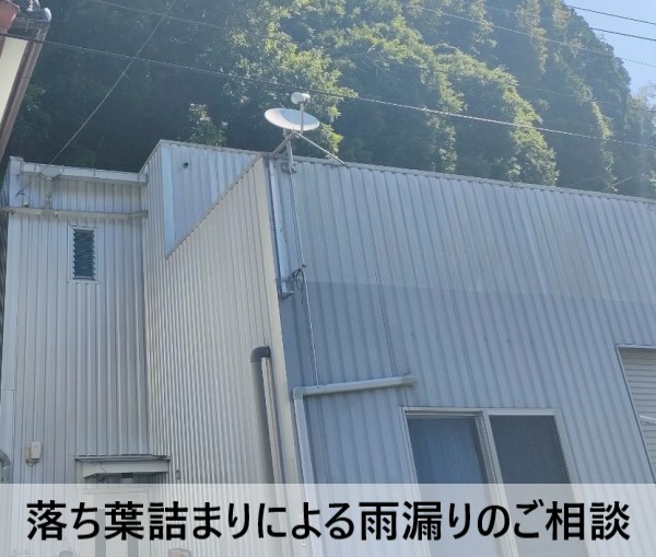 落ち葉詰まりによる雨漏りのご相談をいただいた住宅
