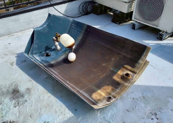 貯水タンクを解体撤去しました