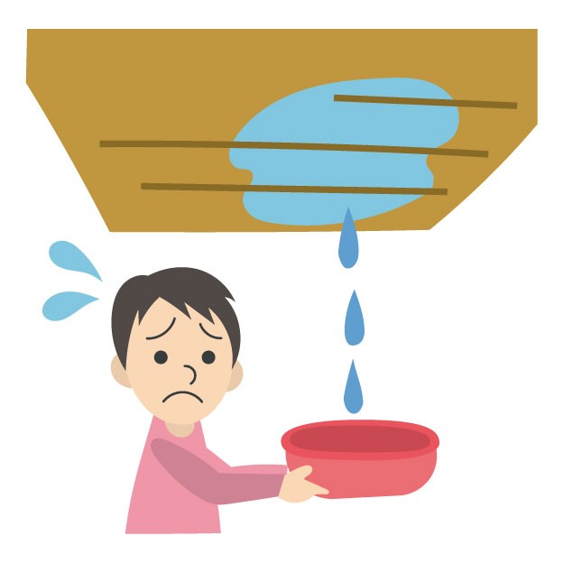雨漏りイラスト 